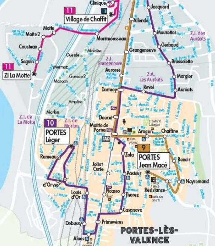 Pland'accès au cabinet de Julie Pierret à Portes-lès-Valence